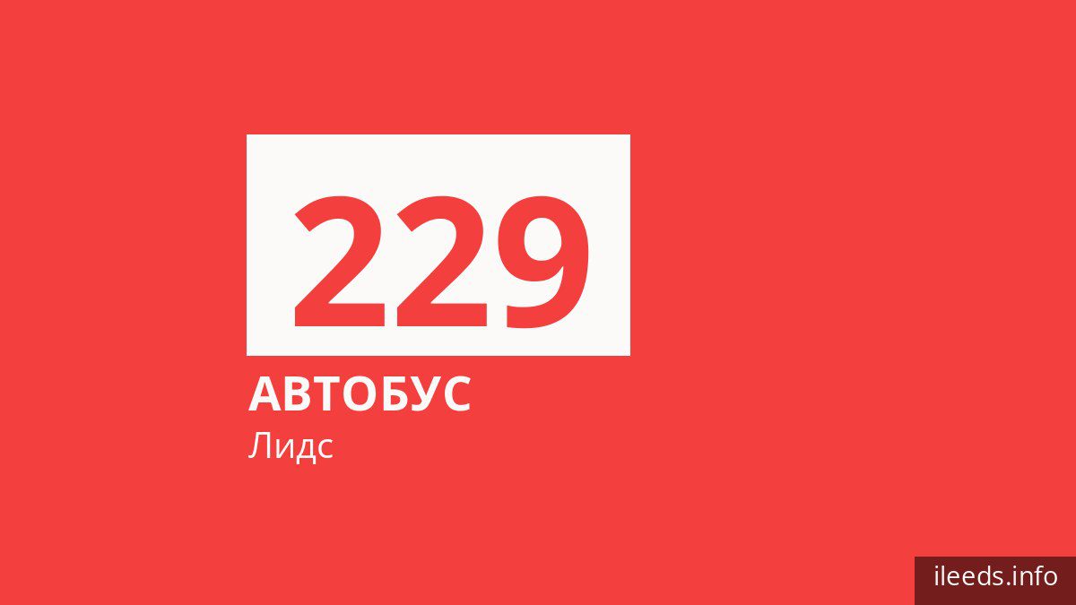Автобус 229 в Лидсе