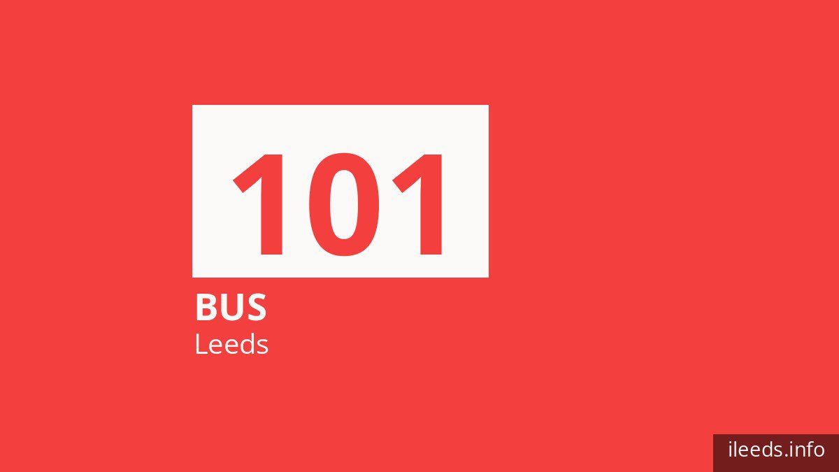 Bus route 101 in Leeds