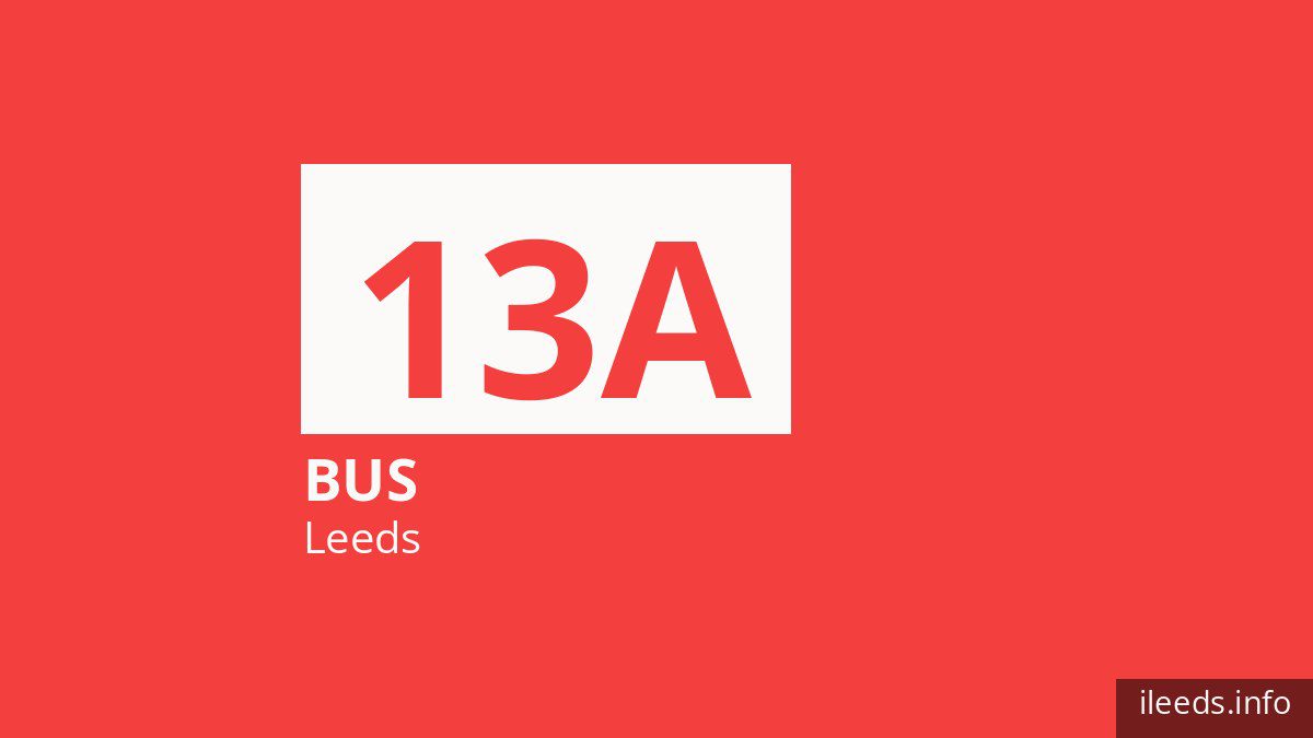 Bus route 13A in Leeds