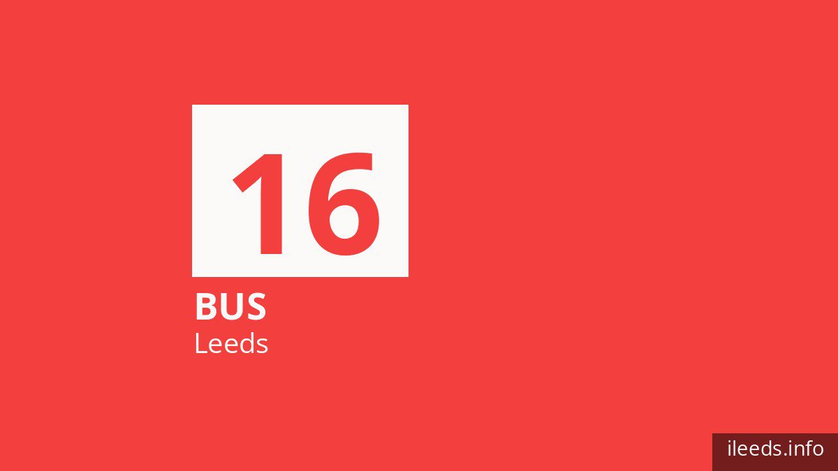 Bus route 16 in Leeds