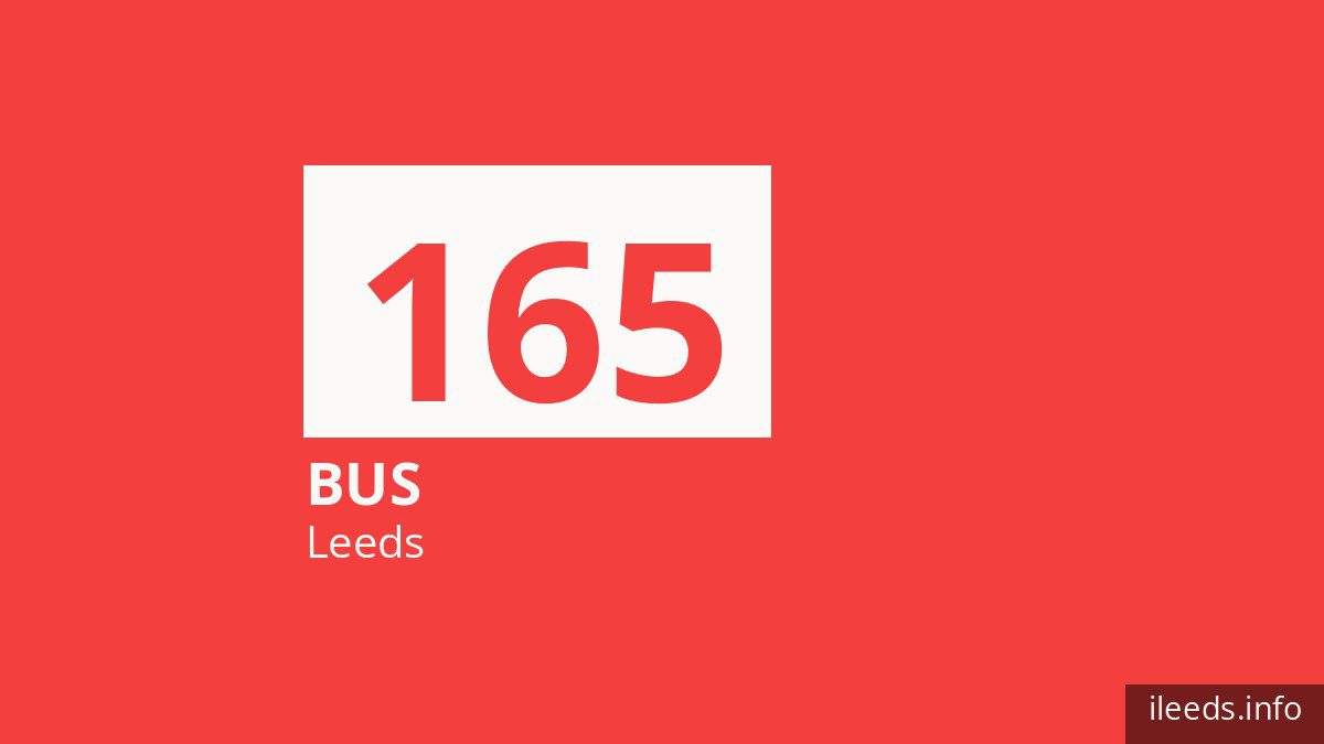 Bus route 165 in Leeds