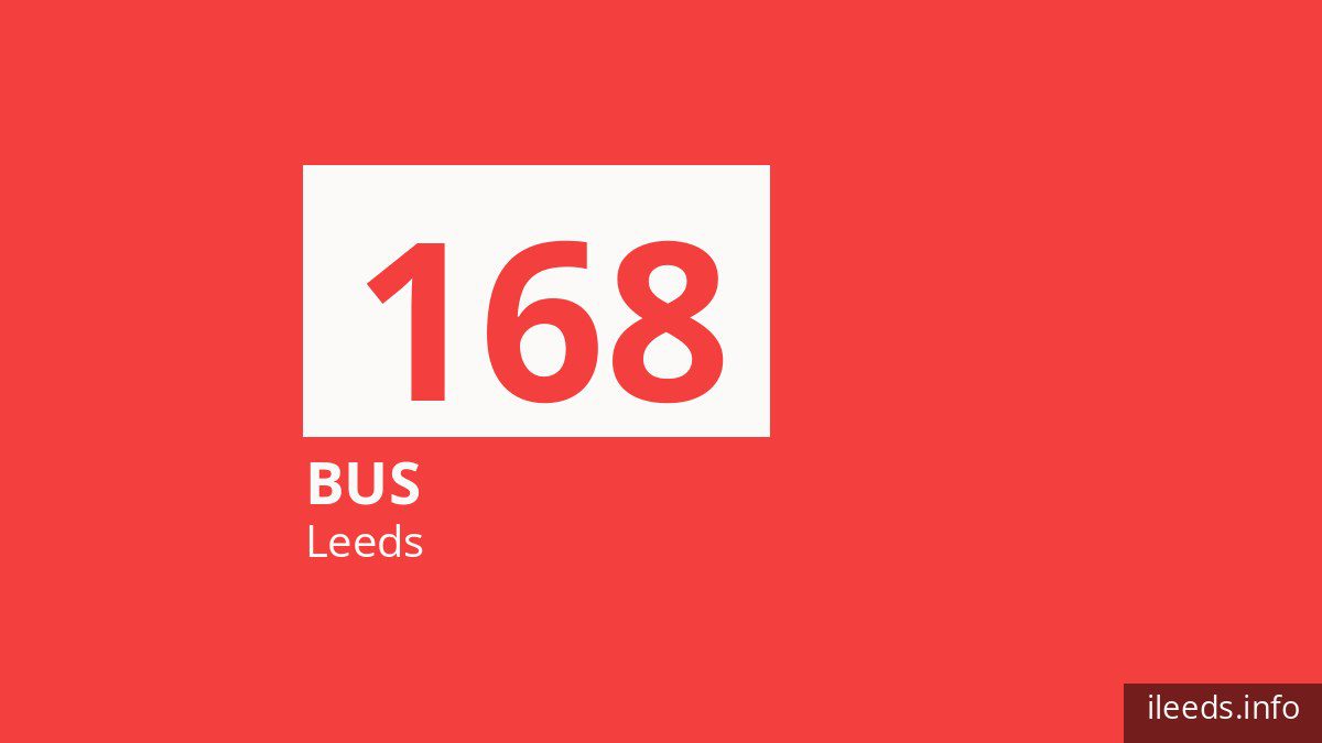 Bus route 168 in Leeds