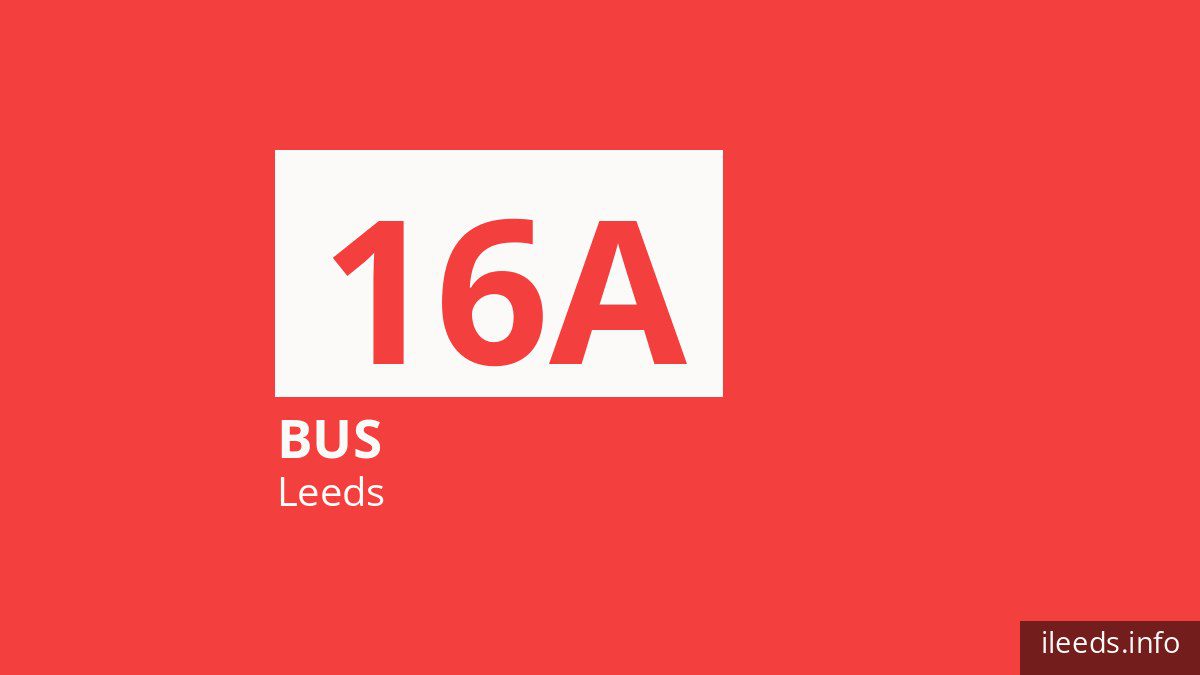 Bus route 16A in Leeds