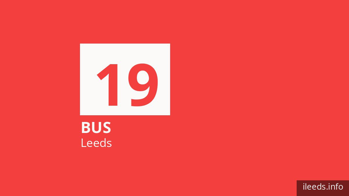 Bus route 19 in Leeds
