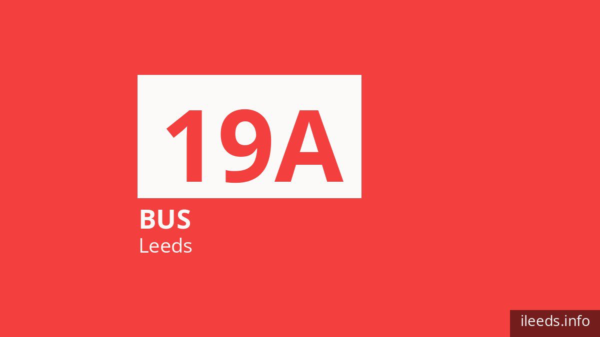 Bus route 19A in Leeds