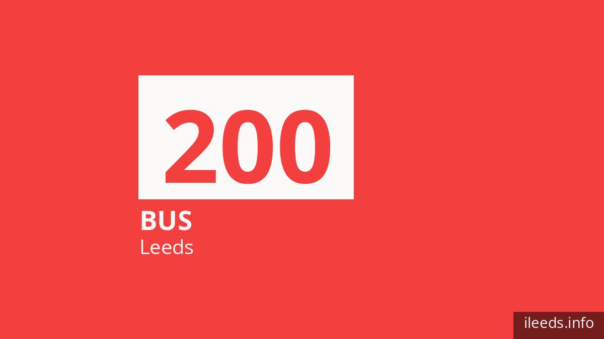 Bus route 200 in Leeds