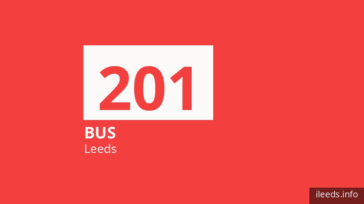 Bus route 201 in Leeds
