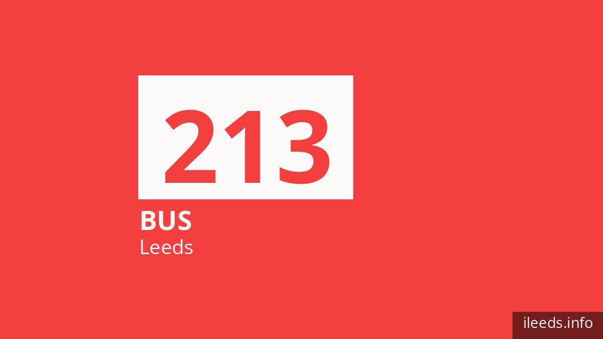 Bus route 213 in Leeds