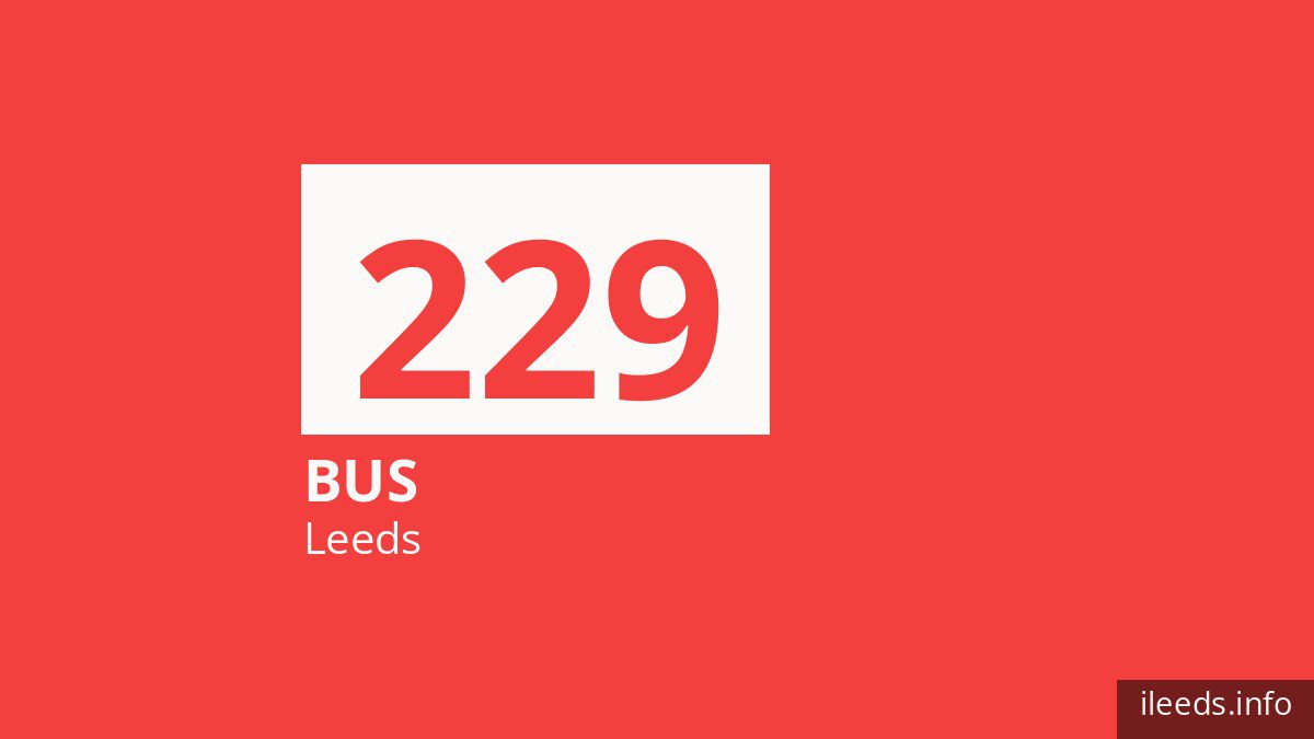 Bus route 229 in Leeds