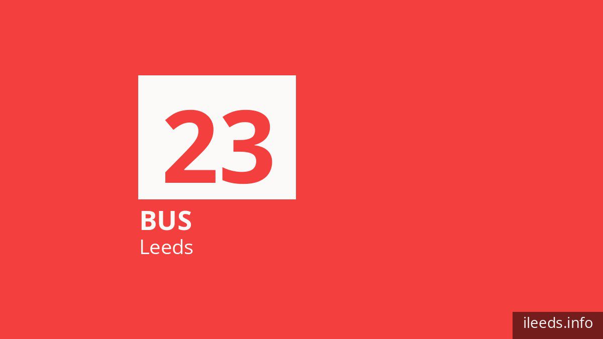 Bus route 23 in Leeds