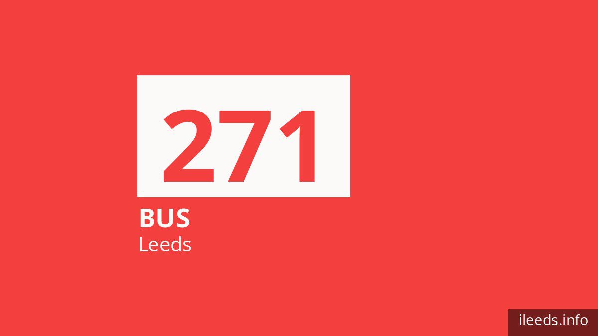 Bus route 271 in Leeds