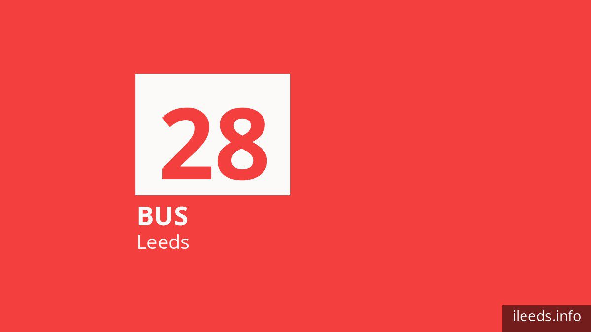 Bus route 28 in Leeds