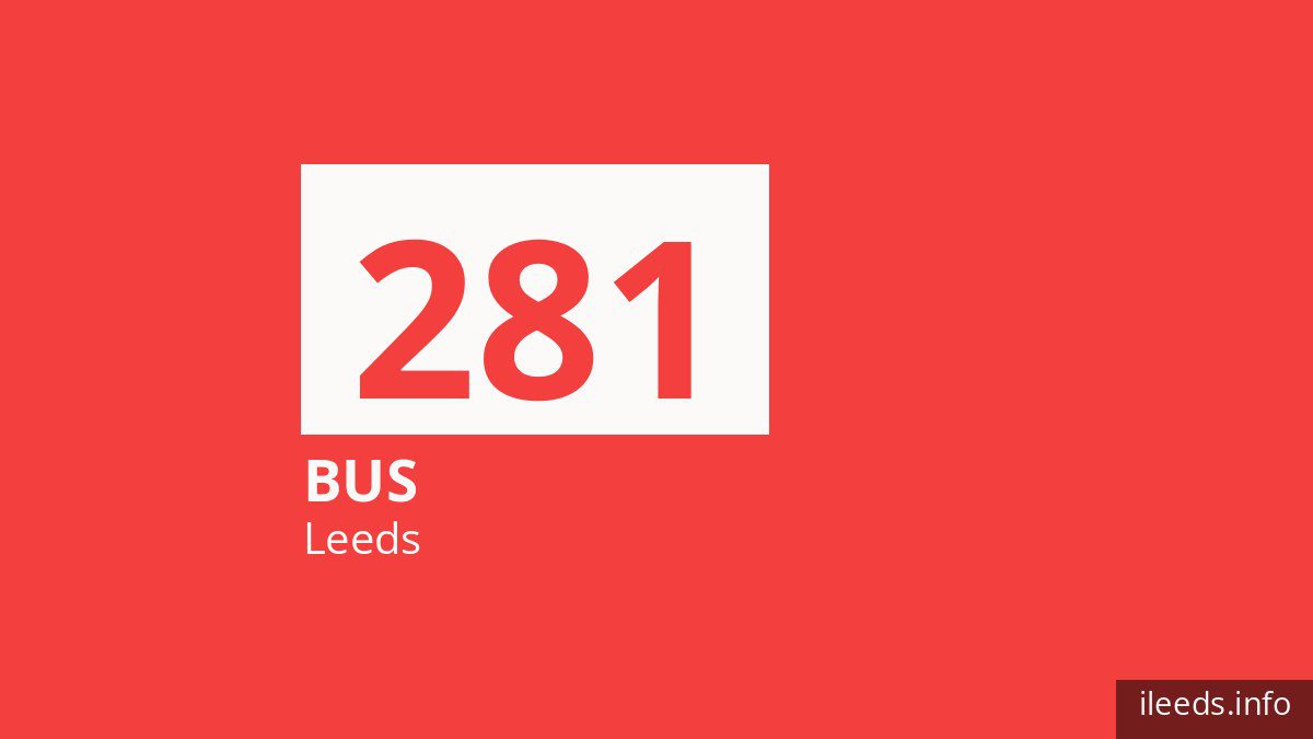 Bus route 281 in Leeds
