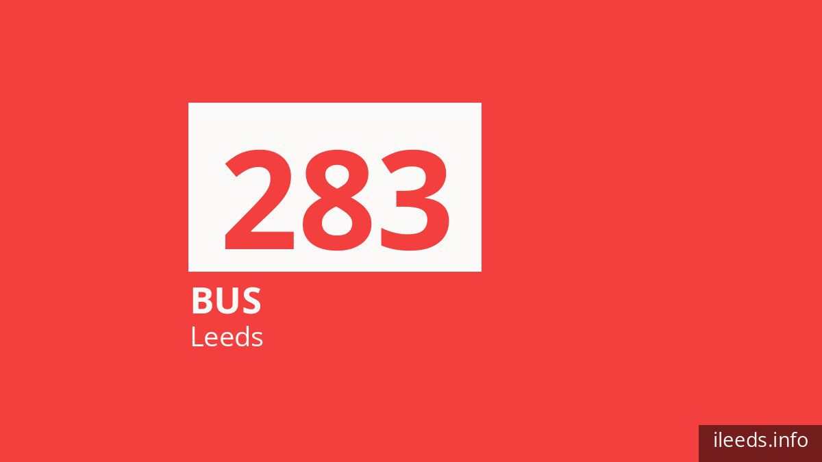 Bus route 283 in Leeds