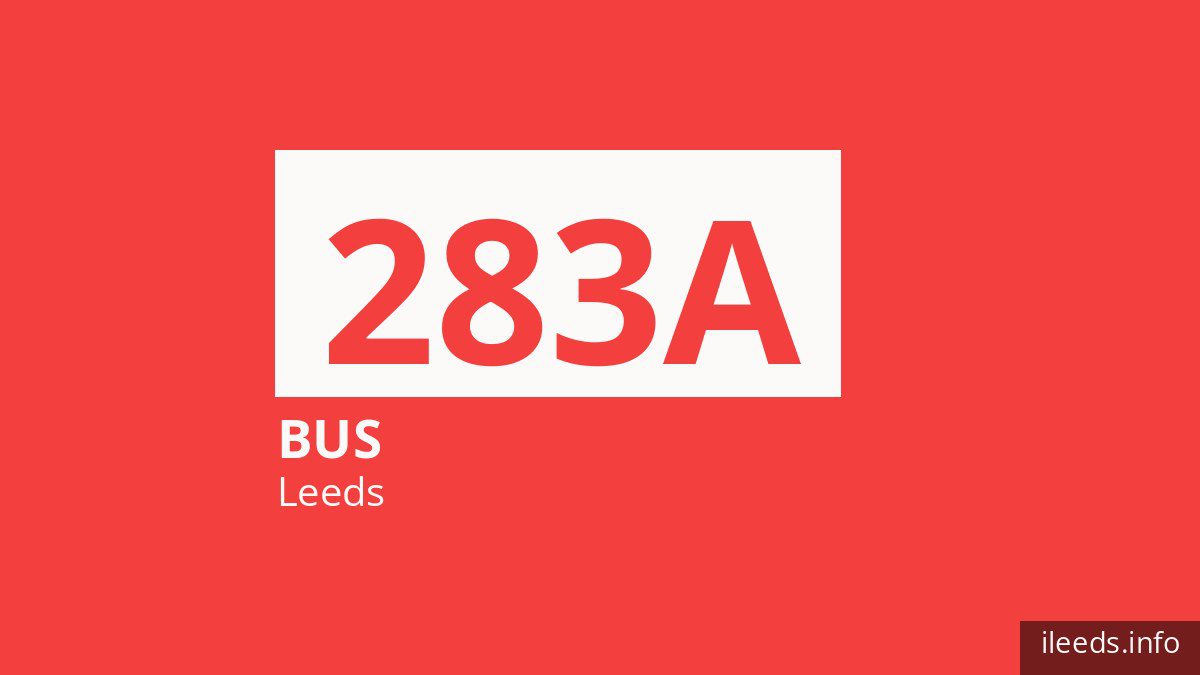 Bus route 283A in Leeds