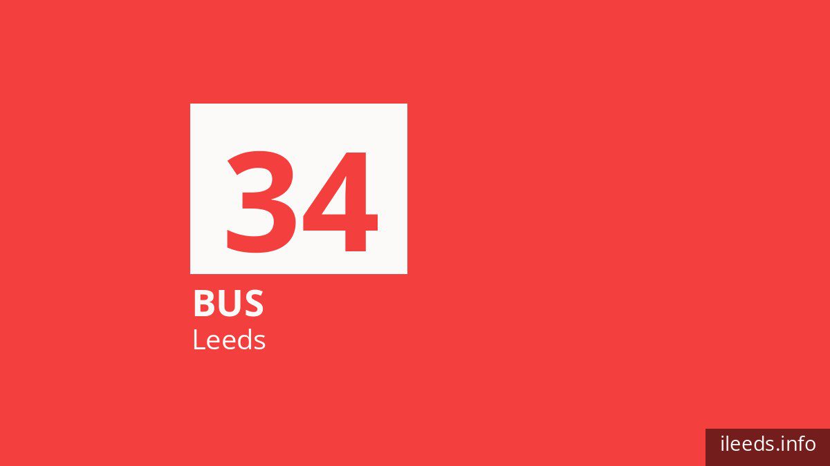 Bus route 34 in Leeds