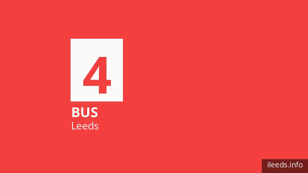 Bus route 4 in Leeds