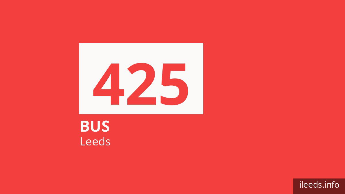 Bus route 425 in Leeds