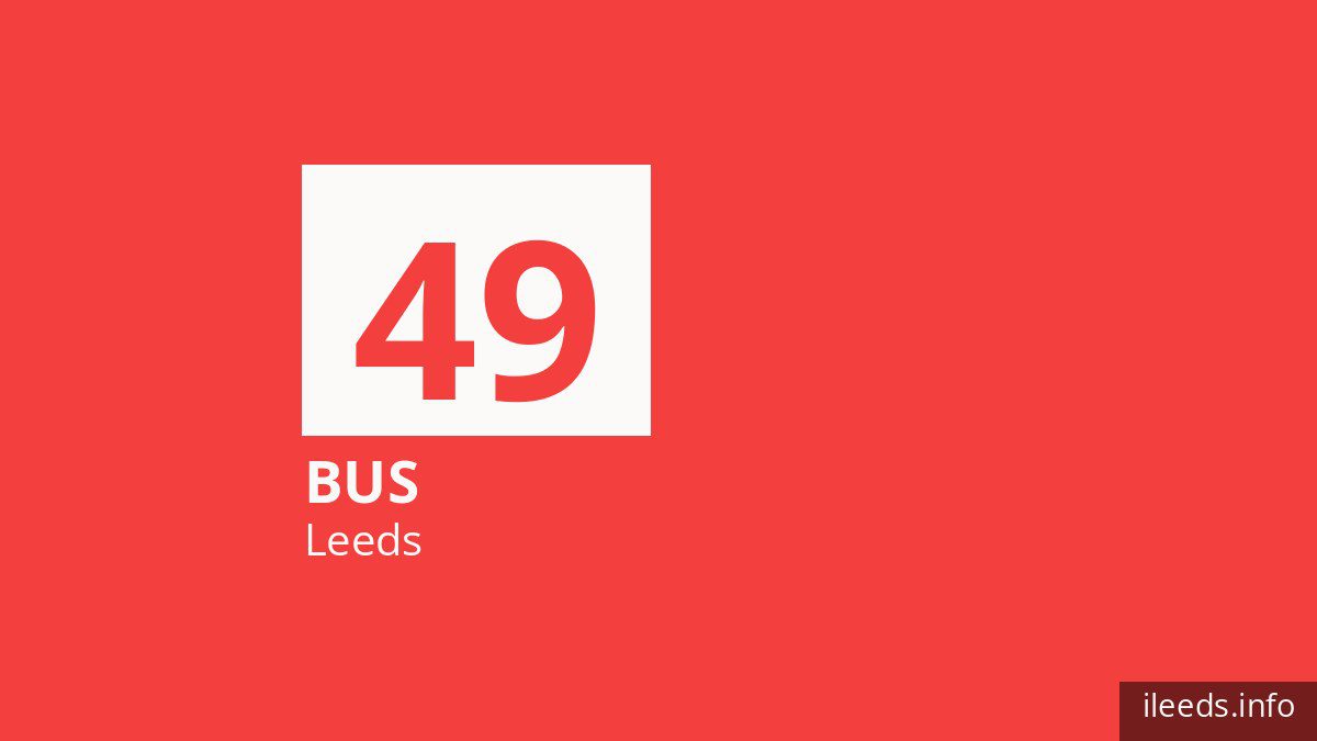 Bus route 49 in Leeds