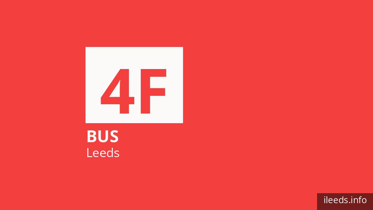 Bus route 4F in Leeds