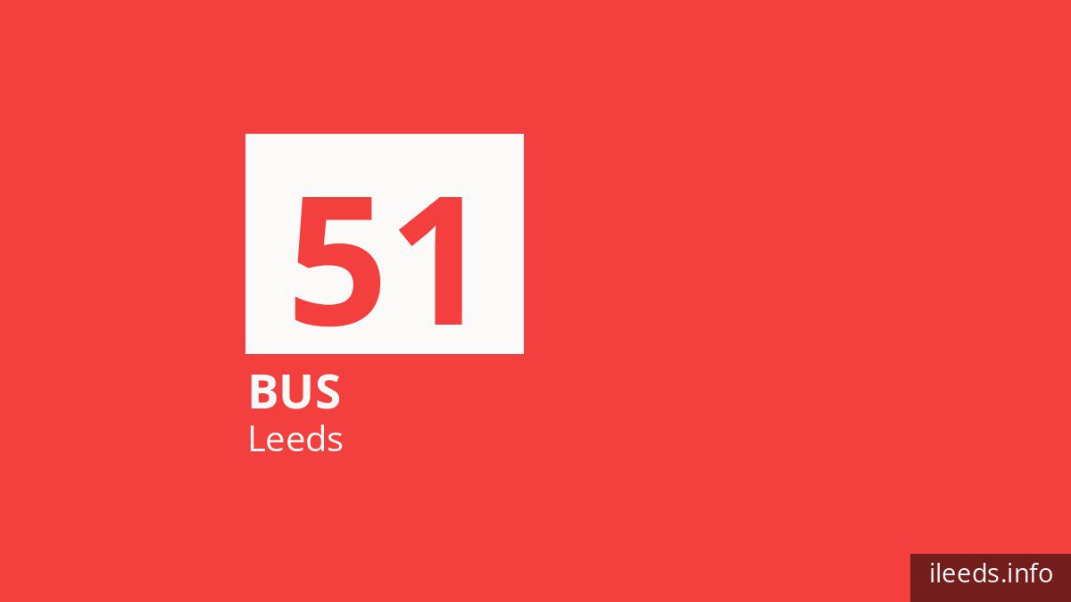 Bus route 51 in Leeds
