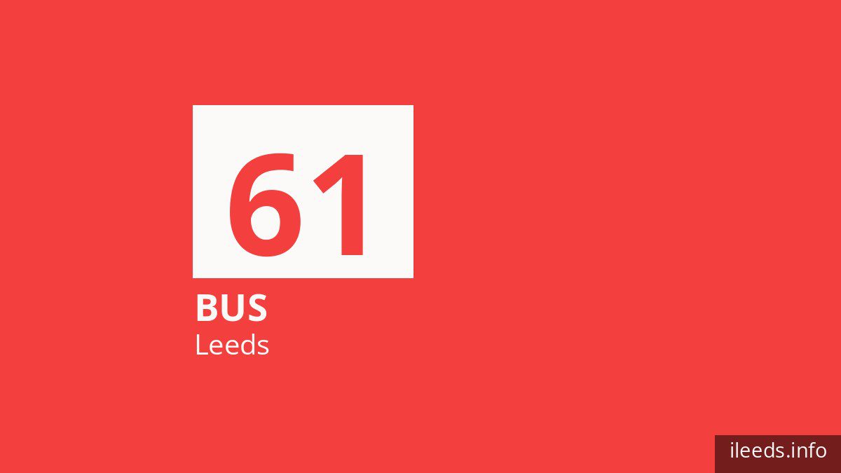 Bus route 61 in Leeds