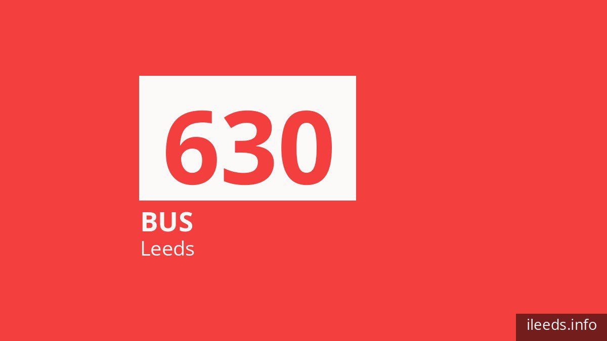 Bus route 630 in Leeds